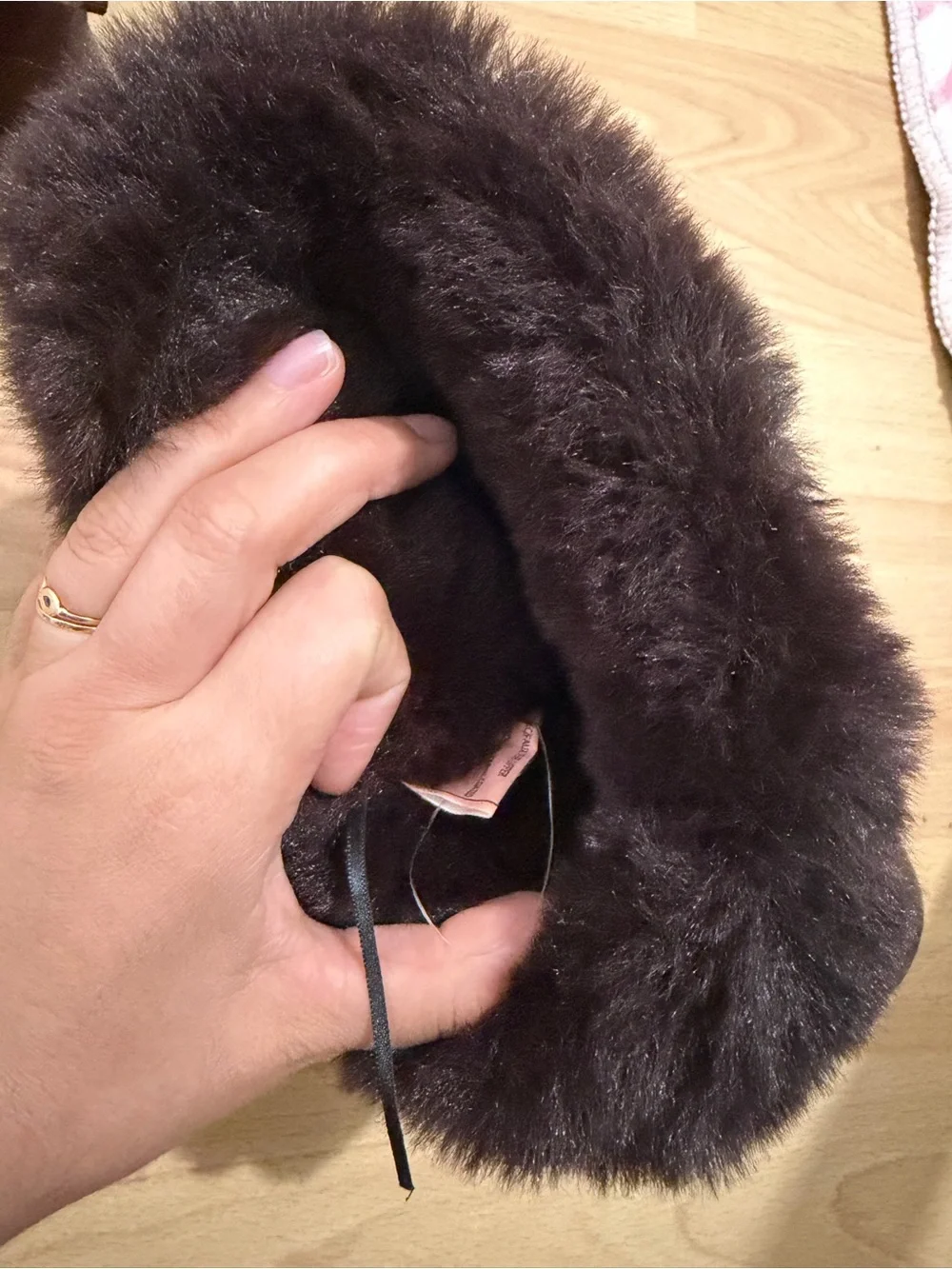 Juicy Couture Dark Brown Faux-Fur Cuffed Kids Boots